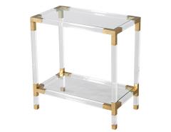 Romeo Rega Vintage Romeo Rega Acrylic and Brass Console Table 1970 s - 3389281