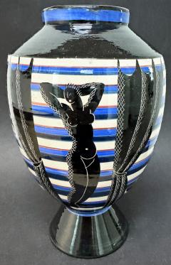 Rometti Umbertide Vase with Nude Comedy and Tragedy Masks by Rometti - 4445050