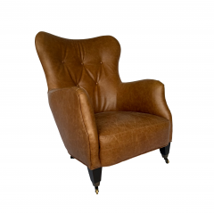 Romi Mini Chair in Cognac Leather by Cisco Home - 4789817
