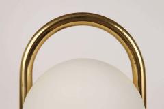 Romolo Lanciani 1980s Romolo Lanciani Brass and Glass Tender Table Lamp for Tronconi - 1750449