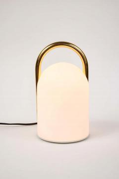 Romolo Lanciani 1980s Romolo Lanciani Brass and Glass Tender Table Lamp for Tronconi - 1750451