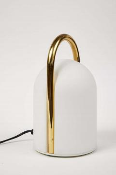 Romolo Lanciani 1980s Romolo Lanciani Brass and Glass Tender Table Lamp for Tronconi - 1750452