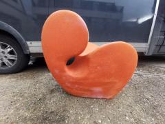 Ron Arad Ron Arad Circa 1991 Four Soft Big Heavy Orange Armchairs Made by Moroso Italy - 4182547