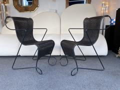 Ron Arad Set of 4 Chairs Zigo Metal Rattan by Ron Arad for Driade Italy 1990s - 2271036