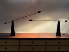 Ron Rezek Rare Pair of Post Modern Adjustable Orbit Lamps by Ron Rezek - 4352445