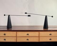 Ron Rezek Rare Pair of Post Modern Adjustable Orbit Lamps by Ron Rezek - 4352450