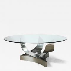 Ron Seff 1980s Polished Chrome and Stainless steel Coronet Dining Table by Ron Seff  - 4277193