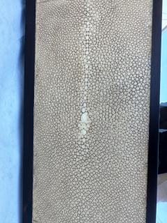 Ron Seff JMF Style Shagreen Framed Square Mirror by Ron Seff - 4641293