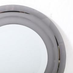 Ron Seff Mid Century Modernist Circular Beveled Mirror with Smoked Border by Ron Seff - 3352458