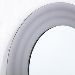 Ron Seff Mid Century Modernist Circular Beveled Mirror with Smoked Border by Ron Seff - 3352483