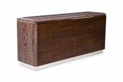 Ron Seff Ron Seff American Mid Century High Contrast Cerused Wood and Chrome Sideboard - 2794001