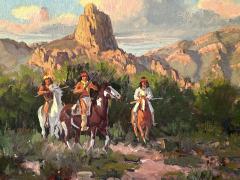 Ron Stewart Western Art Original Oil Painting Below Miners Needle by Ron Stewart USA - 4044139