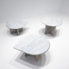 Ronald Schmitt Mid Century Modern Marble Nesting Table Attributed to Ronald Schmitt 1980s - 2324095