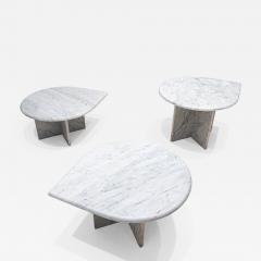 Ronald Schmitt Mid Century Modern Marble Nesting Table Attributed to Ronald Schmitt 1980s - 2326481