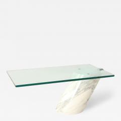 Ronald Schmitt Ronald Schmitt Bruelton White Carrara Marble And Glass Coffee Table - 3179155