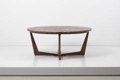 Ronald Schmitt Ronald Schmitt Fossil Stone Top Coffee Table Germany 1970s - 1622823