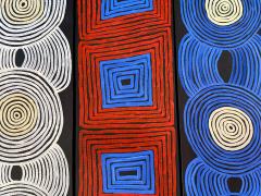 Ronnie Tjampitjinpa Triptych Australian Aboriginal Paintings Tingari Ronnie Tjampitjinpa - 4285759