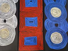 Ronnie Tjampitjinpa Triptych Australian Aboriginal Paintings Tingari Ronnie Tjampitjinpa - 4285760