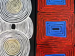 Ronnie Tjampitjinpa Triptych Australian Aboriginal Paintings Tingari Ronnie Tjampitjinpa - 4285762