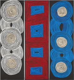 Ronnie Tjampitjinpa Triptych Australian Aboriginal Paintings Tingari Ronnie Tjampitjinpa - 4288395