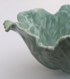 Rookwood Pottery Large scaled American Rookwood Art Pottery Cabbage Leaf Bowl - 939698