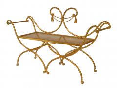 Rope and Tassel Gilt Loveseat - 1378838