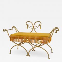 Rope and Tassel Gilt Loveseat - 1462363
