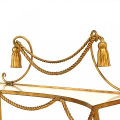 Rope and Tassel Gilt and Glass Console Table - 4657964