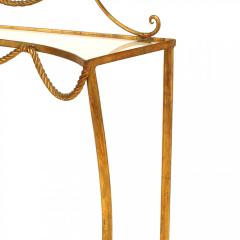 Rope and Tassel Gilt and Glass Console Table - 4657965