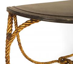Rope and Tassel Gilt and Marble Console Table - 1379302