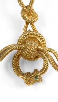 Rope and Tassel Style Gilt Bronze Wall Sconce - 4666826