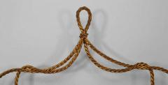 Rope and tassel design gilt metal vertical wall mirror - 4658560