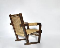 Roped Seagrass Armchair Attributed to Francis Jourdain - 4330982