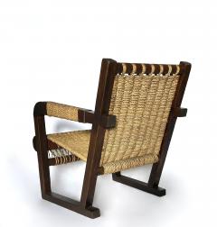 Roped Seagrass Armchair Attributed to Francis Jourdain - 4330991