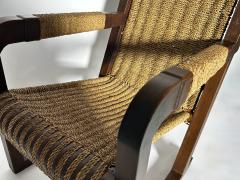 Roped Seagrass Armchair Attributed to Francis Jourdain - 4330993