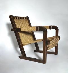 Roped Seagrass Armchair Attributed to Francis Jourdain - 4330994