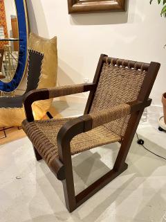 Roped Seagrass Armchair Attributed to Francis Jourdain - 4331050