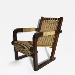Roped Seagrass Armchair Attributed to Francis Jourdain - 4351937