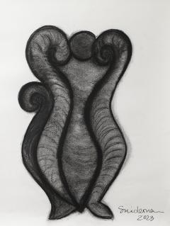 Rosanne Sniderman Charcoal Drawing V10 by Rosanne Sniderman - 4140939