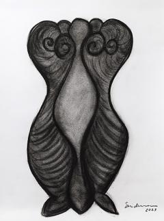 Rosanne Sniderman Charcoal Drawing V6 by Rosanne Sniderman - 4788264