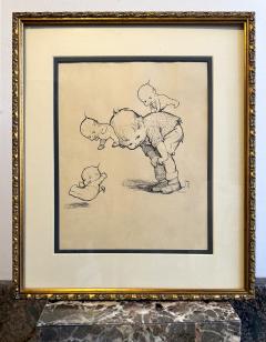 Rose Cecil O Neill Kewpies Playing Leapfrog Womans Home Companion Illustration - 4488238