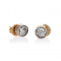 Rose Cut Diamond Stud Earrings - 2626272