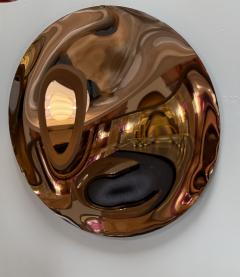 Rose Gold Convex Mirror 1970s - 4471476