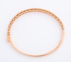 Rose Gold Diamond Bangle Bracelet - 1733652