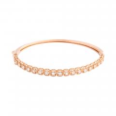 Rose Gold Diamond Bangle Bracelet - 1839475
