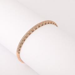 Rose Gold and Pave Diamond Encrusted Bracelet - 4233829