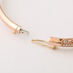 Rose Gold and Pave Diamond Encrusted Bracelet - 4233832