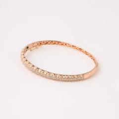 Rose Gold and Pave Diamond Encrusted Bracelet - 4233836
