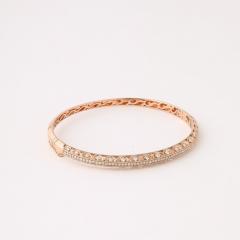 Rose Gold and Pave Diamond Encrusted Bracelet - 4233837