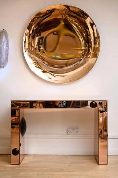 Rose Gold console table with bronze glass bubble spots - 3584587